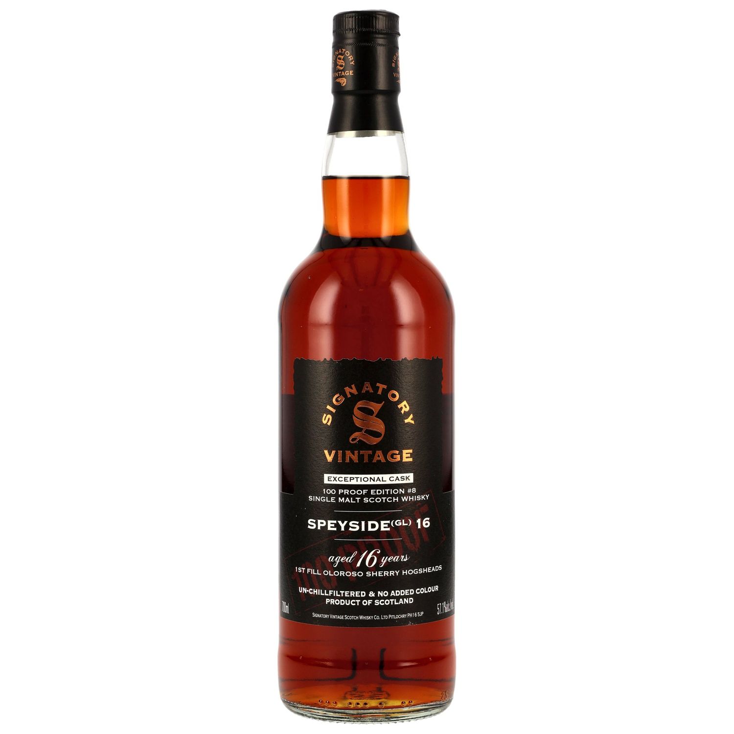 Speyside (GL) - 16 Jahre -  Signatory 100% Exceptionals #8 - 57,1% - 1.Fill Sherry