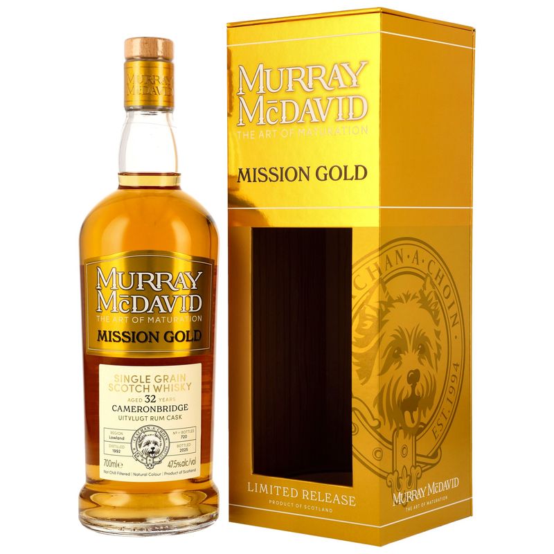 Cameronbridge - 1992/2025 - 32 Jahre - Uitvlugt Rum Cask Finish - Murray McDavid - 47,5% Cameronbridge - 1992/2025 - 32 Jahre - Uitvlugt Rum Cask Finish - Murray McDavid - 47,5%