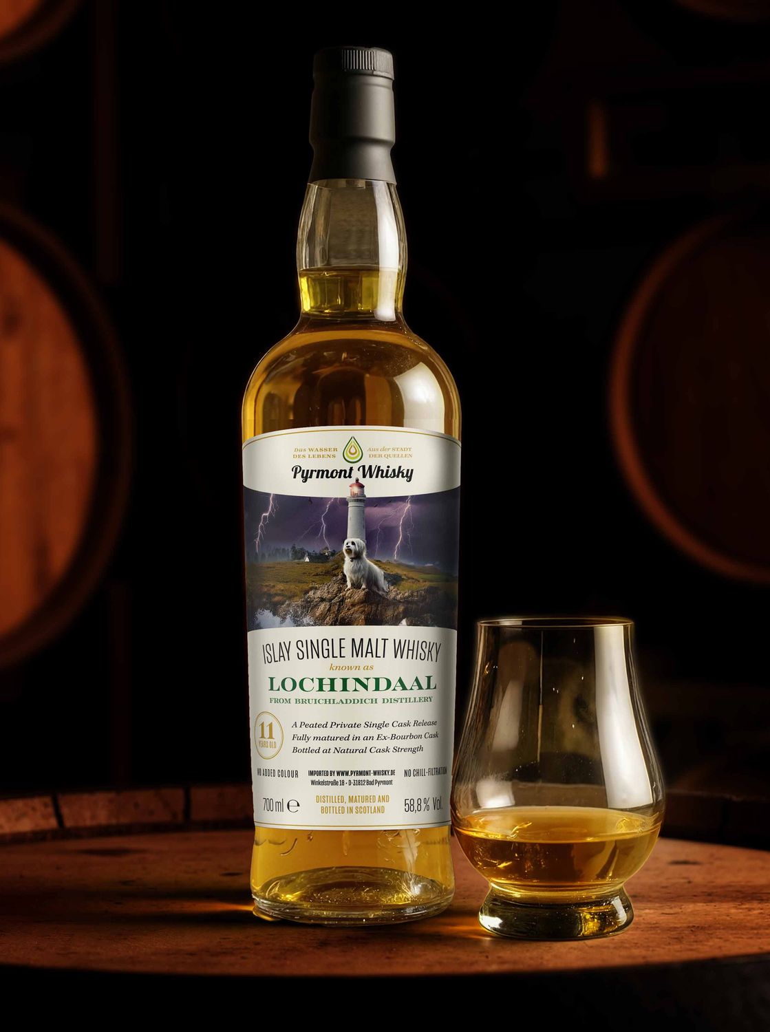 Lochindaal - Bruichladdich - 11 Jahre - Bourbon Cask - 58,8% Lochindaal - Bruichladdich - 11 Jahre - Bourbon Cask - 58,8%
