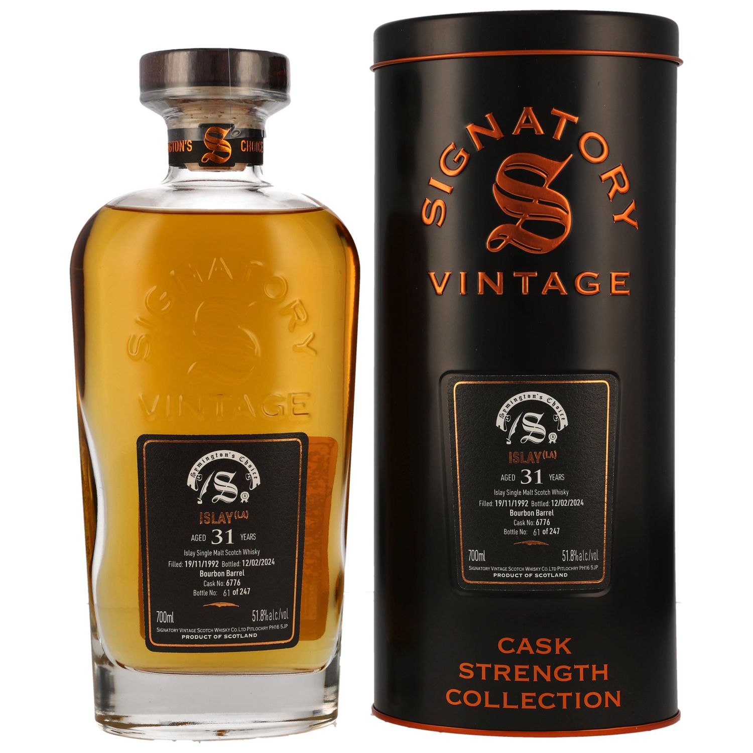 Unnamed Islay - 1992/2024 - 31 Jahre - #6776 Symingtons Choice - 51,8%