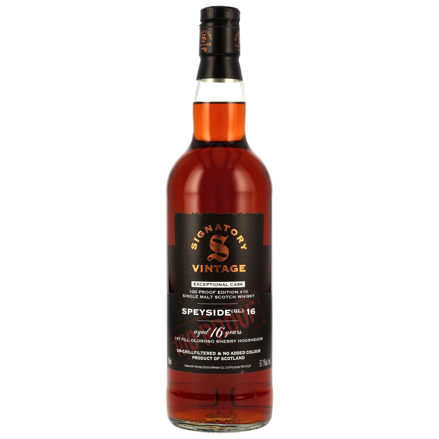 Speyside (GL) - 16 Jahre -  Signatory 100% Exceptionals #10 - 57,1% - 1.Fill Oloroso Sherry