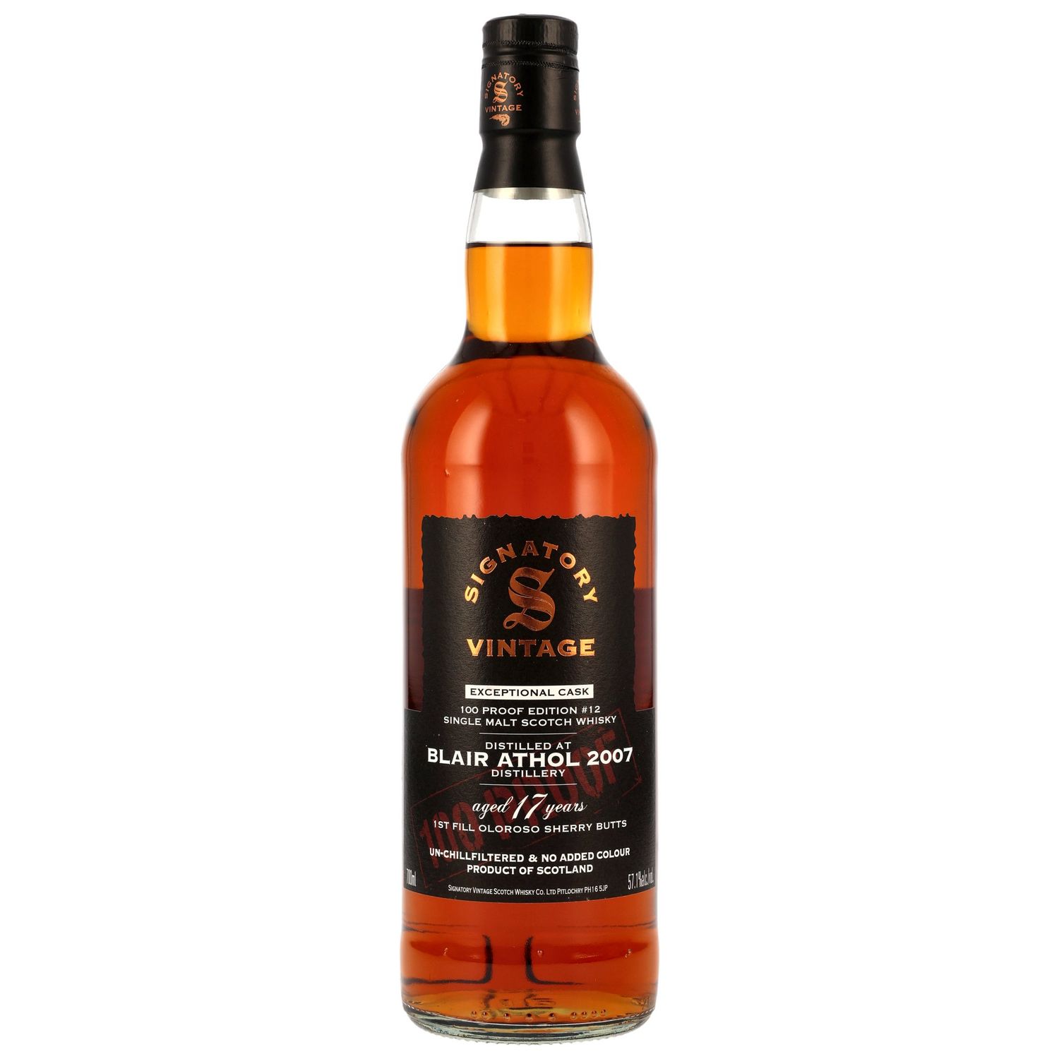 Blair Athol -  17 Jahre - SV Exceptional Cask # 12 - 1. Fill Olorso - 57,1%