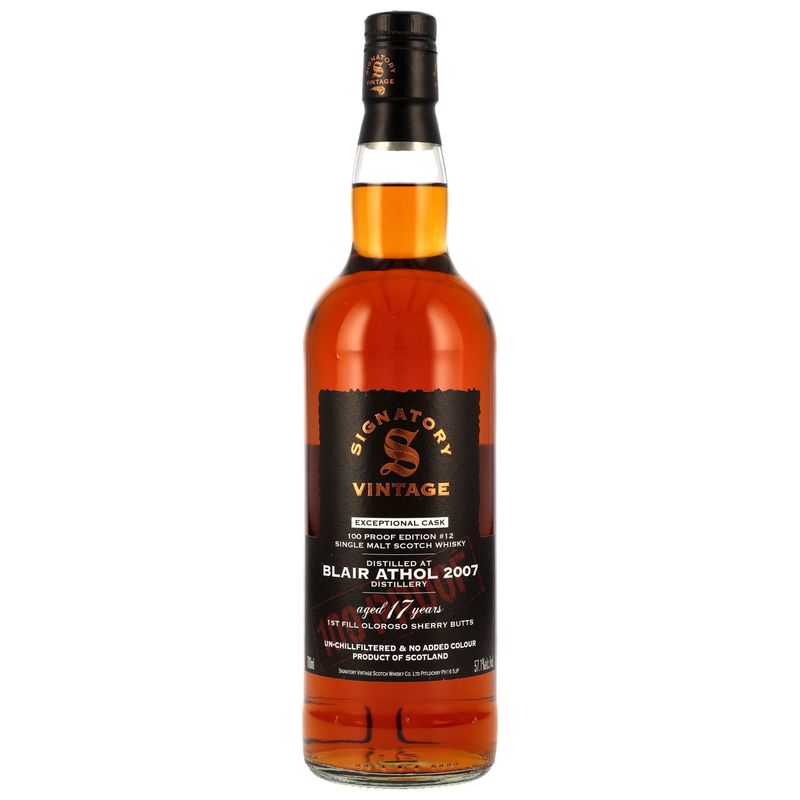 Blair Athol - 17 Jahre - SV Exceptional Cask # 12 - 1. Fill Olorso - 57,1% Blair Athol - 17 Jahre - SV Exceptional Cask # 12 - 1. Fill Olorso - 57,1%