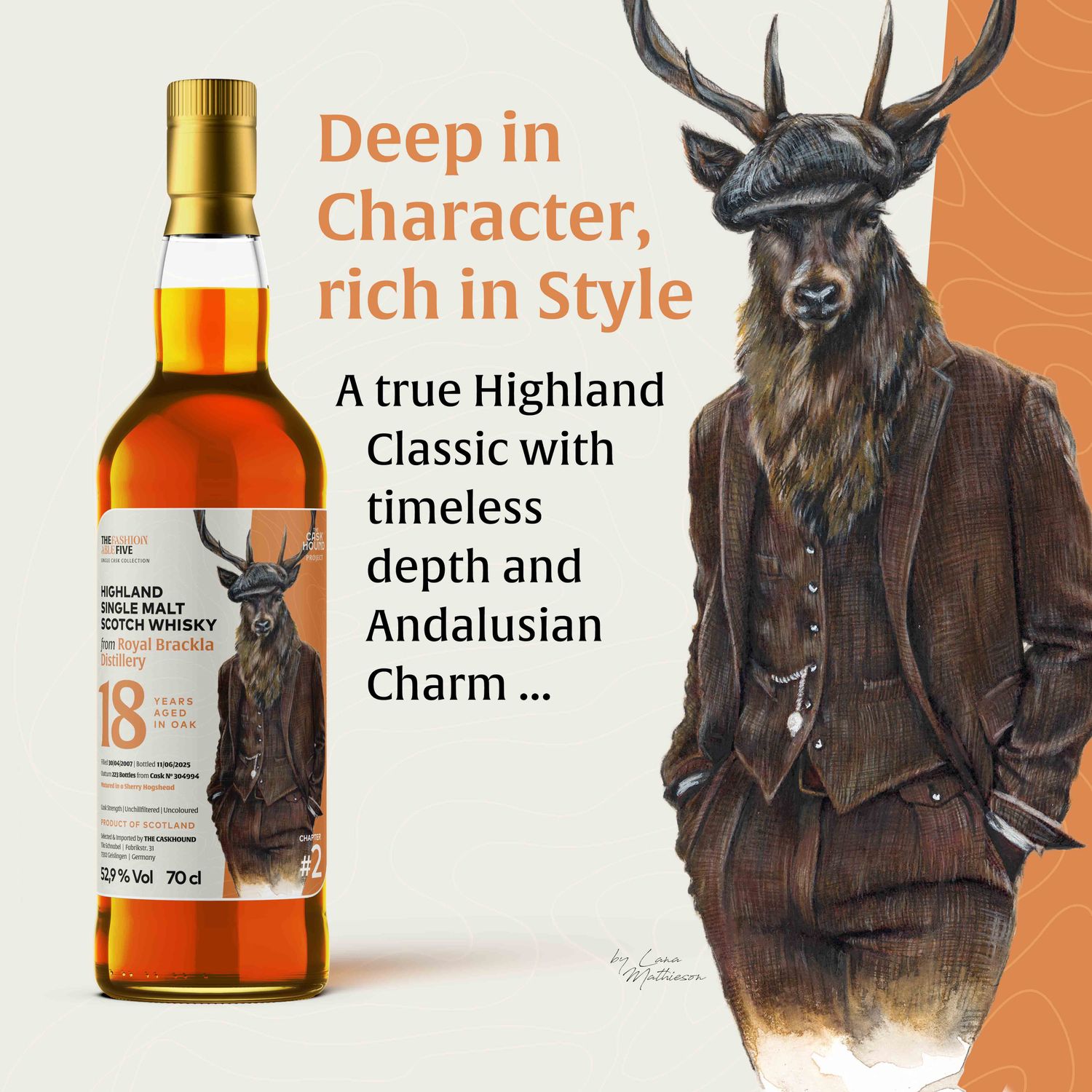THE FASHIONABLE FIVE – Chapter 2: ROYAL BRACKLA - 18 Jahre - 2007/2025 - Sherry Hogshead #304994 - 52,9%