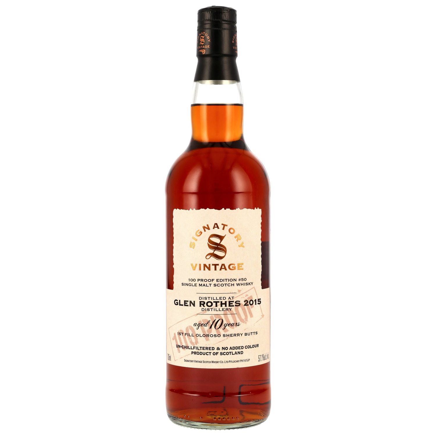 Glenrothes 10 Jahre - 2015/2025 - Signatory 100% - 57,1% - #50 1. Fill Oloroso Butts