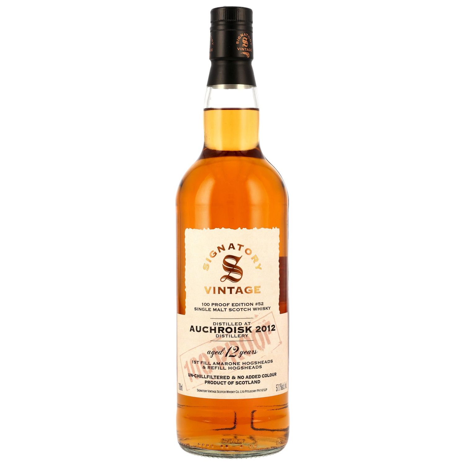 Auchroisk - 13 Jahre - 100% Proof #52 - 57,1% - 1. Fill Amarone & Ref. Hogsheads