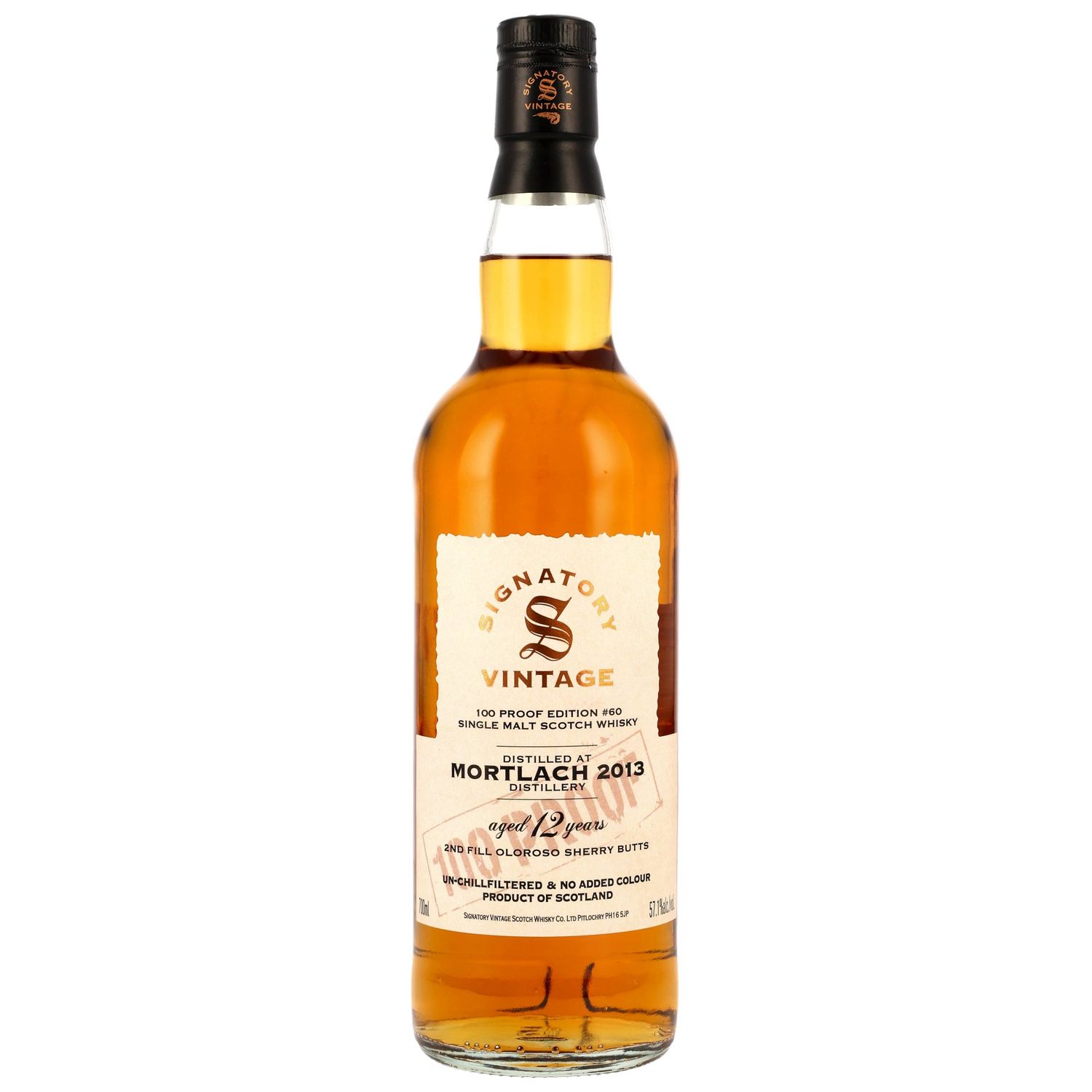 Mortlach - 12 Jahre - SV 100% Proof #60 - 57,1% 2. fill oloroso Sherry