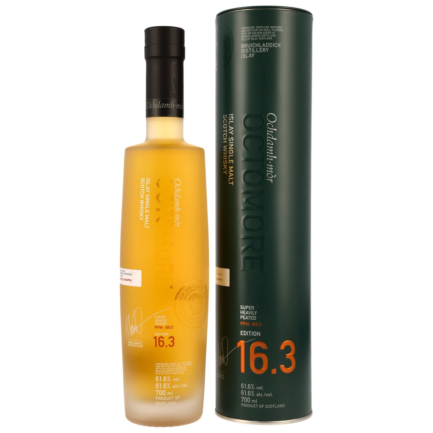 Octomore 16.3 - 189,5 ppm - 61,6% - Bourbon, Sauternes und Pedro-Ximénez Fässern