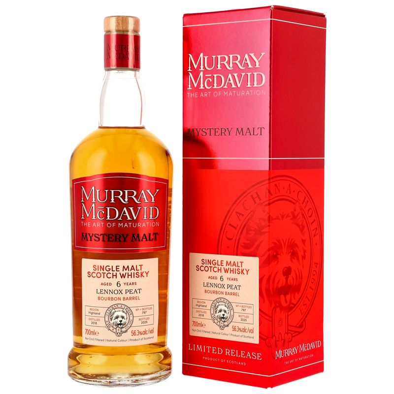 Lennox Peat 2018/2025 - 6 Jahre - Bourbon Barrel  - Murray McDavid - 56,3%