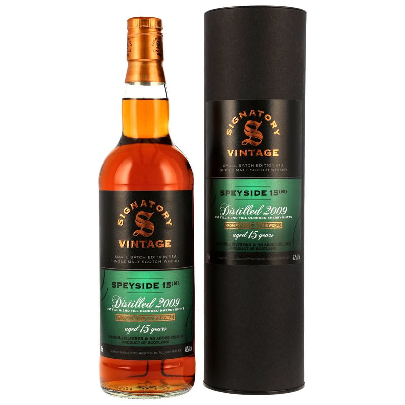 Speyside (M) - 2009/2025 - 15 Jahre - 1st & 2nd Fill Oloroso Sherry Butts - Signatory Small Batch Edition #19 - 48,2%