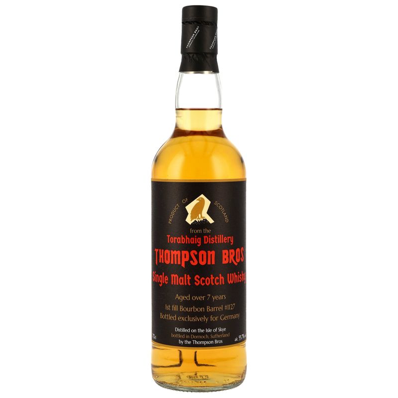 Torabhaig - 2018/2025 - 7 Jahre - 1st Fill Bourbon Barrel #1127 - Thompson Bros. - 55,7% Torabhaig - 2018/2025 - 7 Jahre - 1st Fill Bourbon Barrel #1127 - Thompson Bros. - 55,7%
