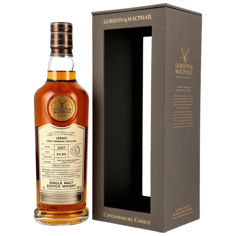 Ledaig - 2007/2025 - 18 Jahre - G&M CC - 1st Fill Sherry Cask #22605103 - Itineraires - 54,9% Ledaig - 2007/2025 - 18 Jahre - G&M CC - 1st Fill Sherry Cask #22605103 - Itineraires - 54,9%