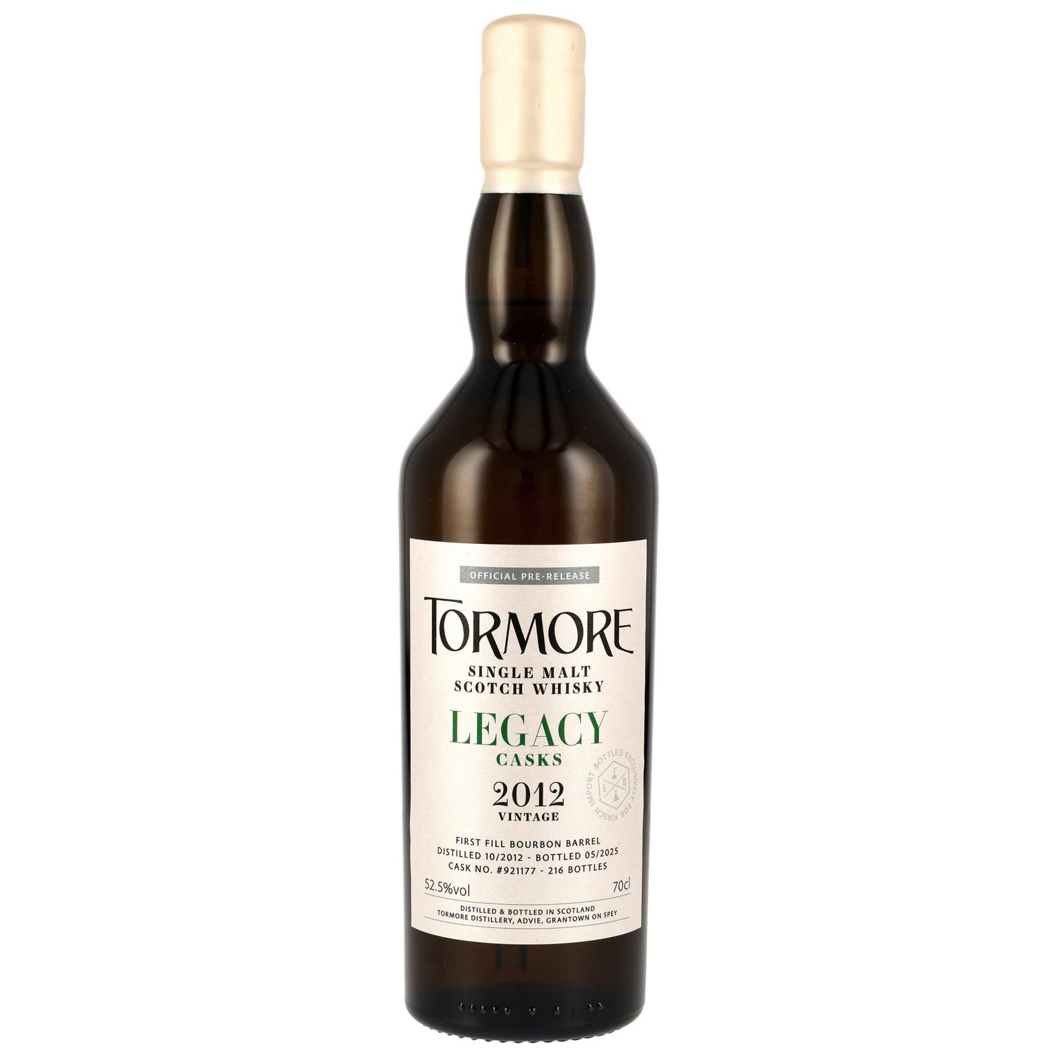 Tormore - 2012/2025 - 12 Jahre - 1st Fill Bourbon Barrel #921177 Legacy Casks - Kirsch - 52,5%