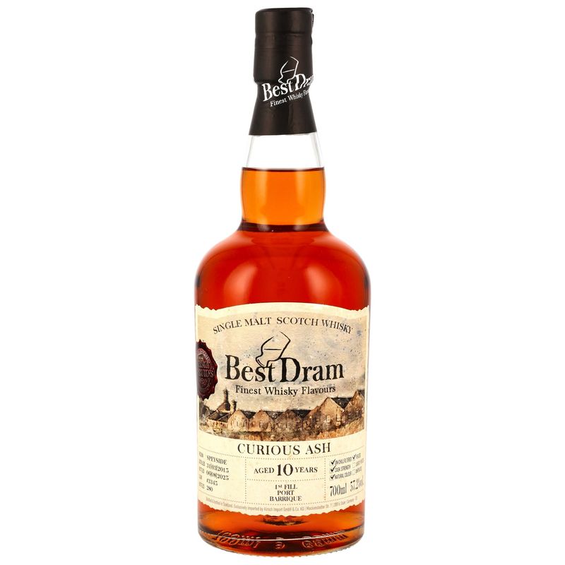 Curious Ash - 2015/2025 – First Fill Port Barrique – Peated - 57,2% Curious Ash - 2015/2025 – First Fill Port Barrique – Peated - 57,2%