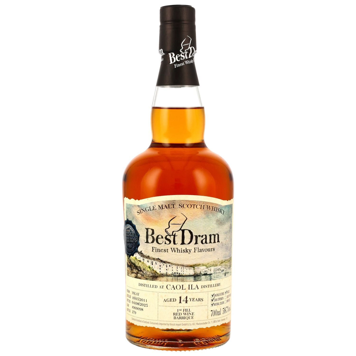 Caol Ila 2011/2025 – First Fill Red Wine Barrique – Peated - 58,7%