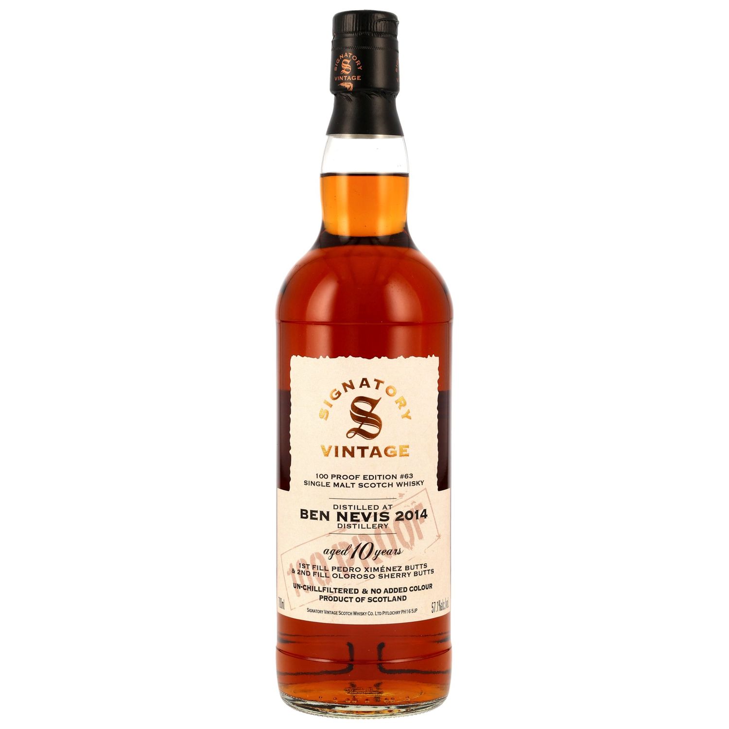 Ben Nevis - 10 Jahre - 2014/2025 - SV 100% Proof #63 - 57,1% - 1. Fill PX & 2. Fill Oloroso Ben Nevis - 10 Jahre - 2014/2025 - SV 100% Proof #63 - 57,1% - 1. Fill PX & 2. Fill Oloroso
