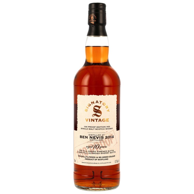 Ben Nevis - 10 Jahre - 2014/2025 - SV 100% Proof #63 - 57,1% - 1. Fill PX & 2. Fill Oloroso Ben Nevis - 10 Jahre - 2014/2025 - SV 100% Proof #63 - 57,1% - 1. Fill PX & 2. Fill Oloroso