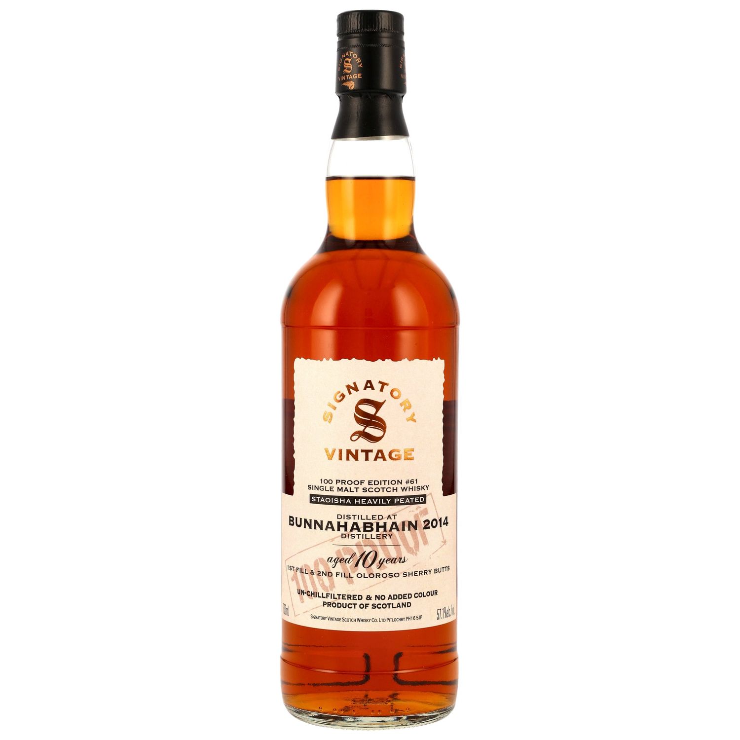 Staoisha Bunnahabhain - 10 Jahre - 2014/2025 - SV 100% Proof #61 - 57,1% - 1. & 2. Fill Oloroso Sherry