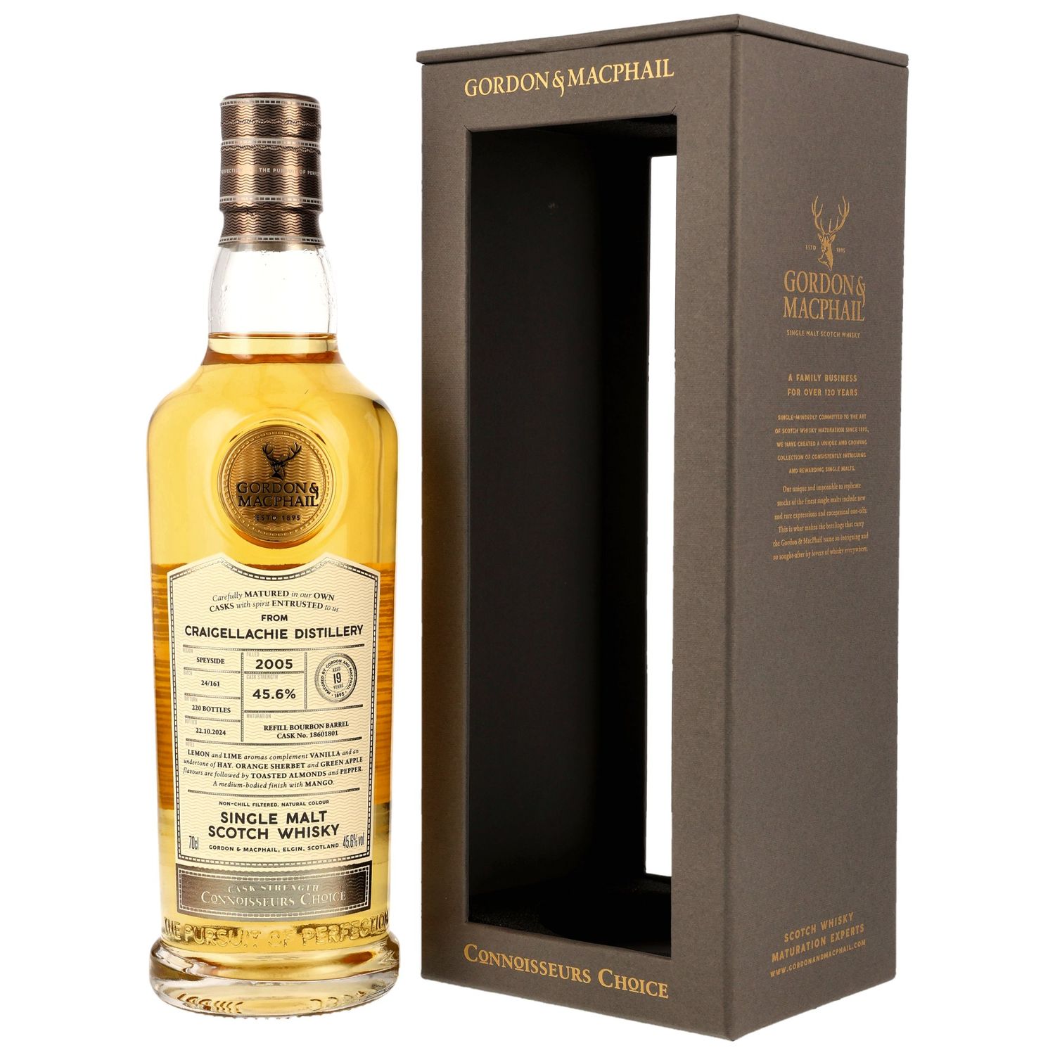 Craigellachie - 2005/2024 - 19 Jahre - Refill Bourbon Barrel #18601801 - G&M CC CS - 45,6%