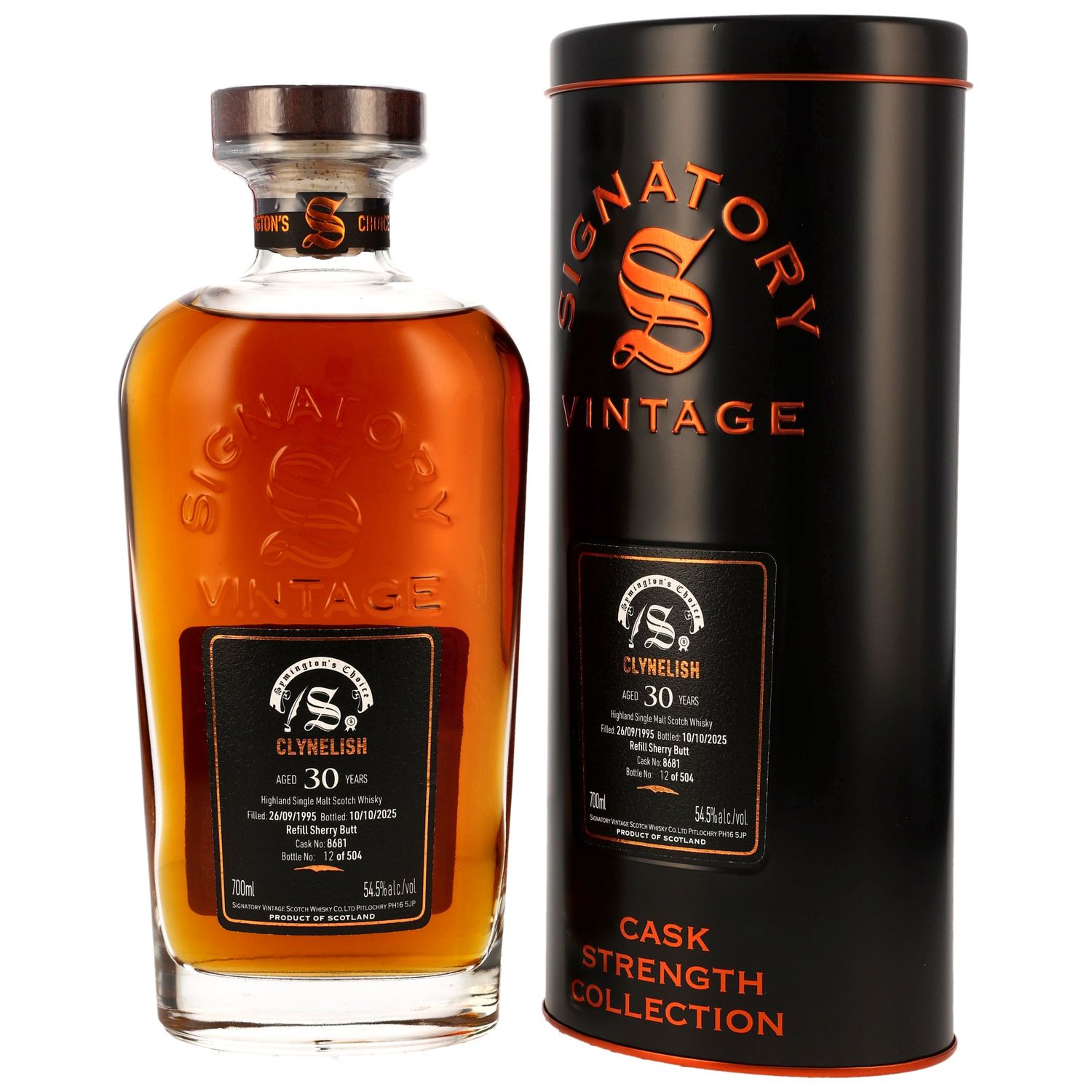 Clynelish - 1995/2025 - 30 Jahre - Refill Sherry Butt #8681 - Signatory Symingtons Choice