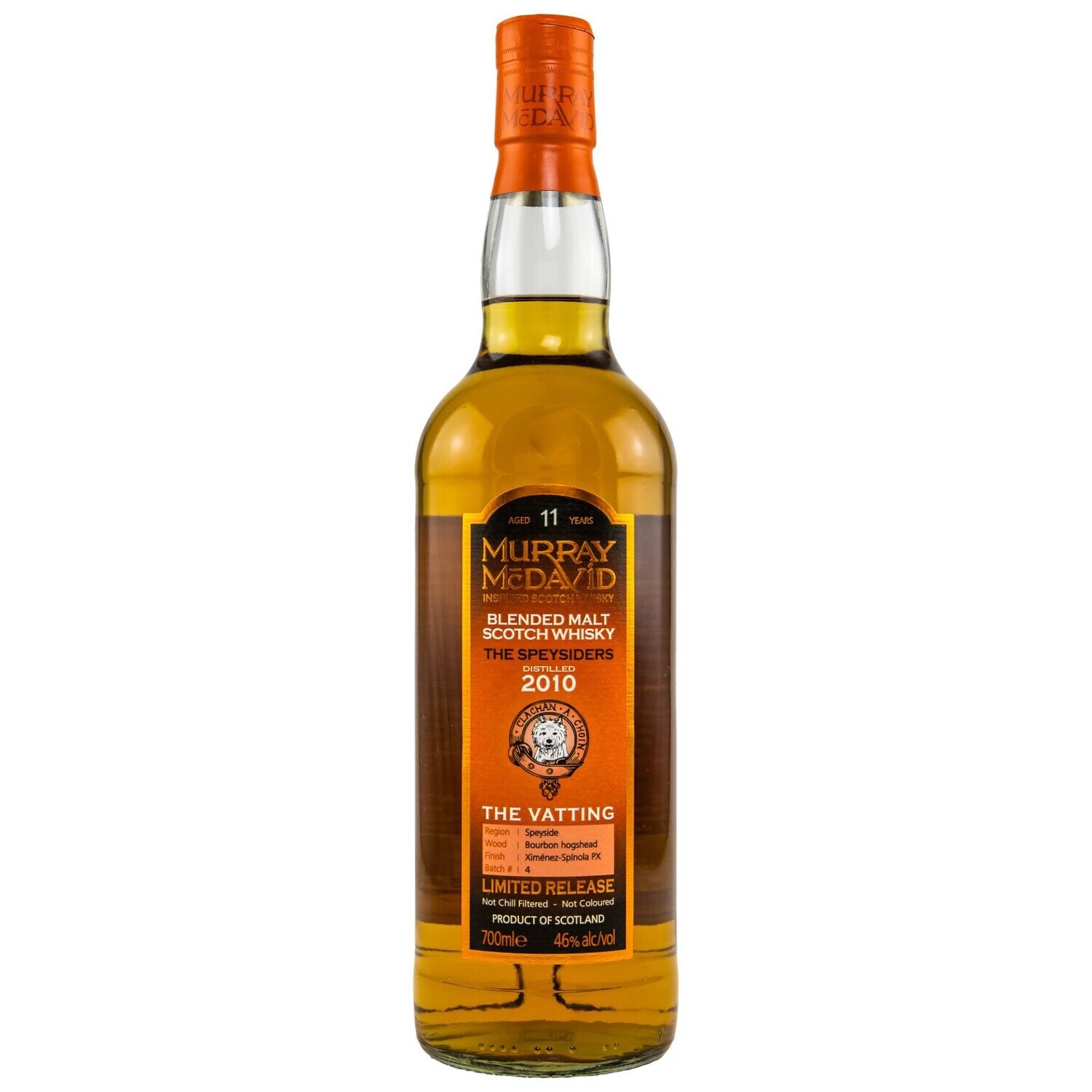 The Speysiders 2010 - 11 Jahre - 1. Fill Spinola PX Cask - Batch 4 - Murray McDavid - 46% The Speysiders 2010 - 11 Jahre - 1. Fill Spinola PX Cask - Batch 4 - Murray McDavid - 46%