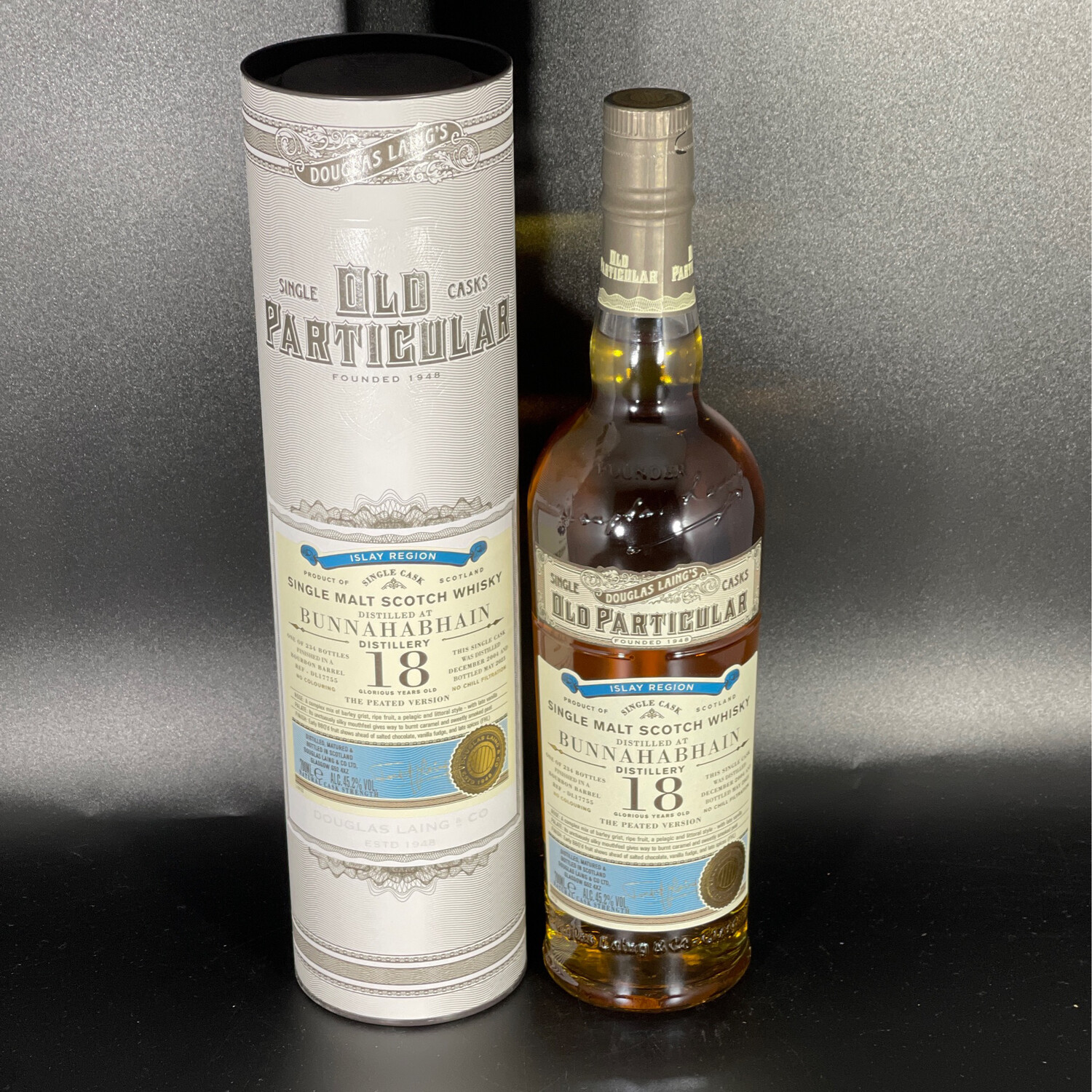 Bunnahabhain Peated - 18 Jahre - 2004/2023 - DL Old Particular - 45,2% - Bourbon Barrel Finish # DL17755