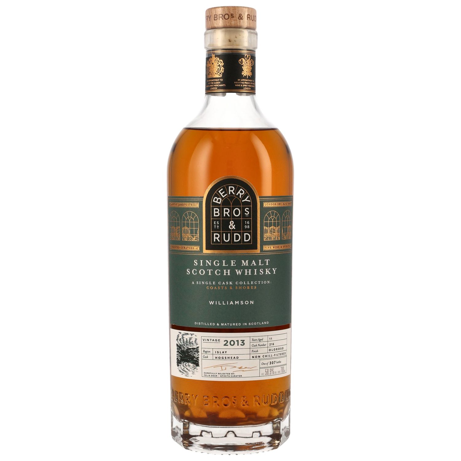 Williamson 2013/2024 - 11 Jahre - Oloroso Sherry Cask Finish #216 Coasts & Shores (Berry Bros & Rudd)