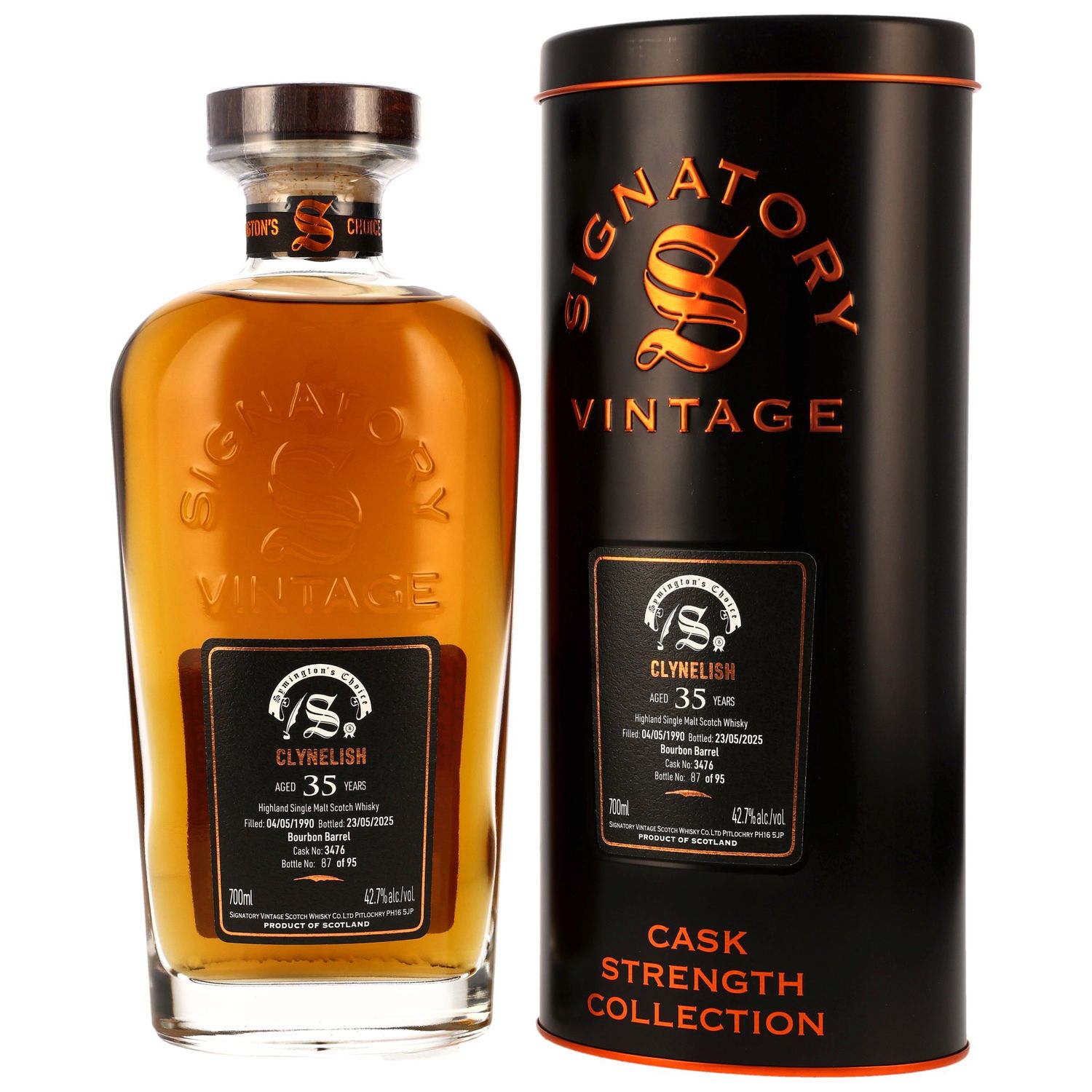 Clynelish - 1990/2025 - 35 Jahre - Bourbon Barrel #3476 - Signatory Symingtons Choice - 42,7% Clynelish - 1990/2025 - 35 Jahre - Bourbon Barrel #3476 - Signatory Symingtons Choice - 42,7%