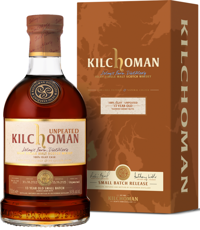 Kilchoman 100% Islay - UNPEATED - 13 Jahre Sherry Cask Matured - 54,5 % Vol. - 2025 Kilchoman 100% Islay - UNPEATED - 13 Jahre Sherry Cask Matured - 54,5 % Vol. - 2025