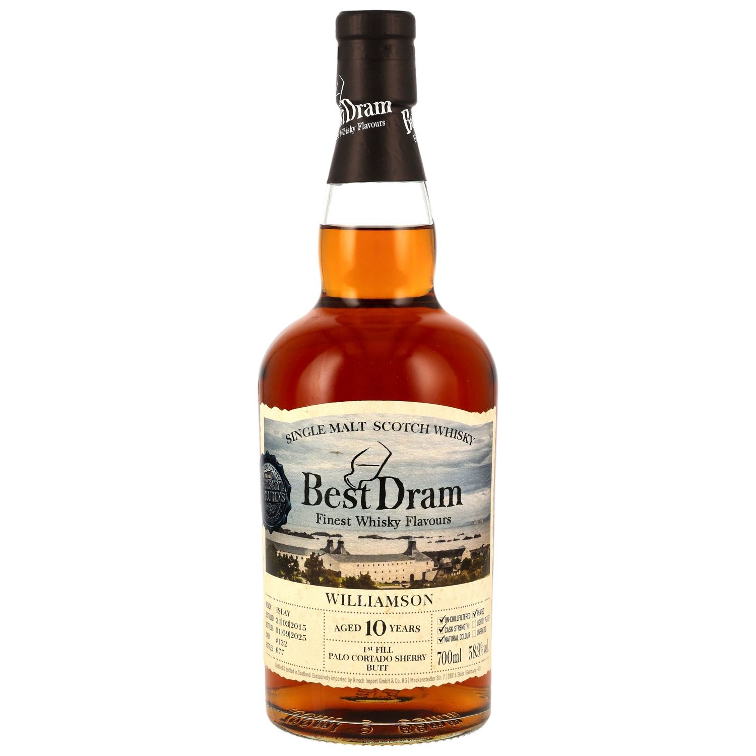 Williamson - 10 Jahre - 2015/2025 - Best Dram - 1. Fill Palo Cortado # 132 - 58,9%