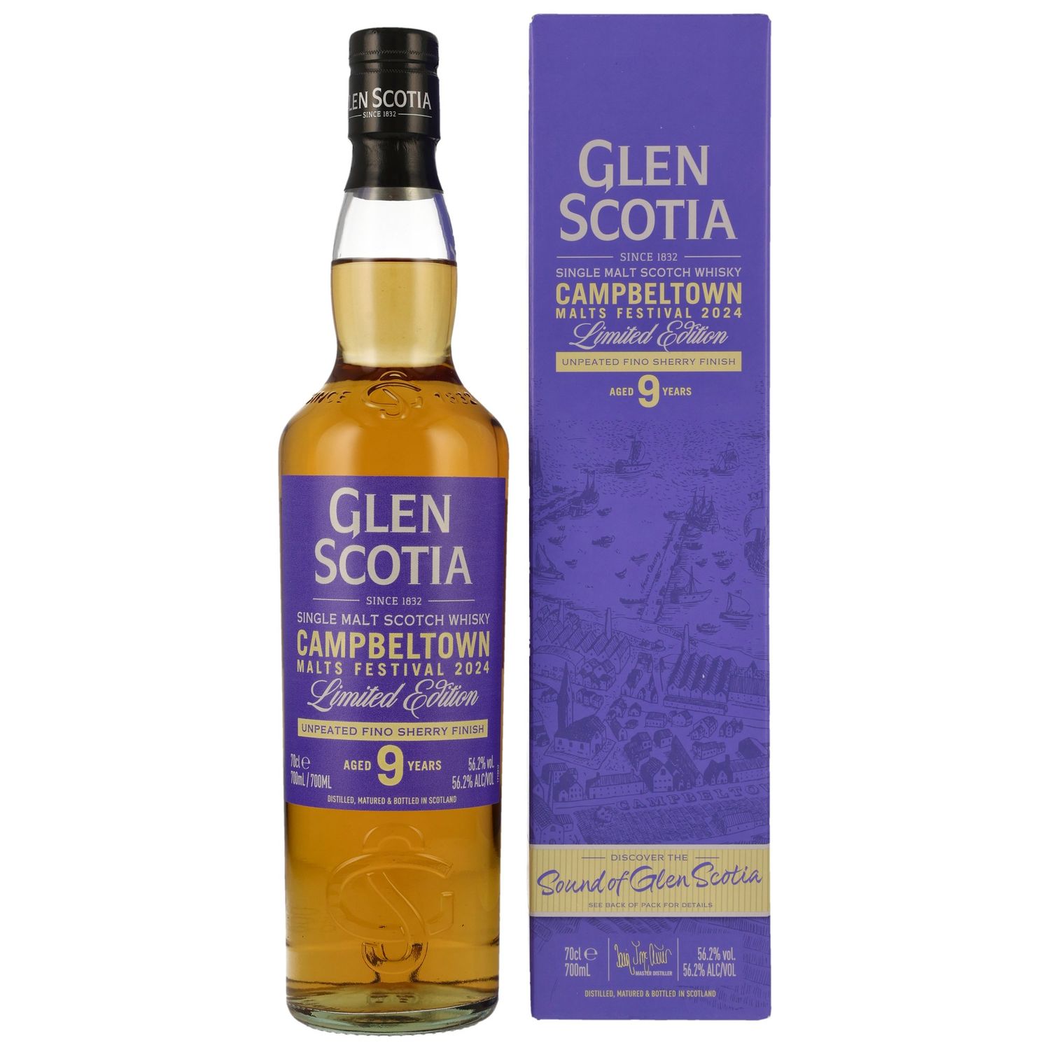 Glen Scotia - 9 Jahre - Unpeated Fino Sherry Finish - Campbeltown Malts Festival 2024 - 56,2%