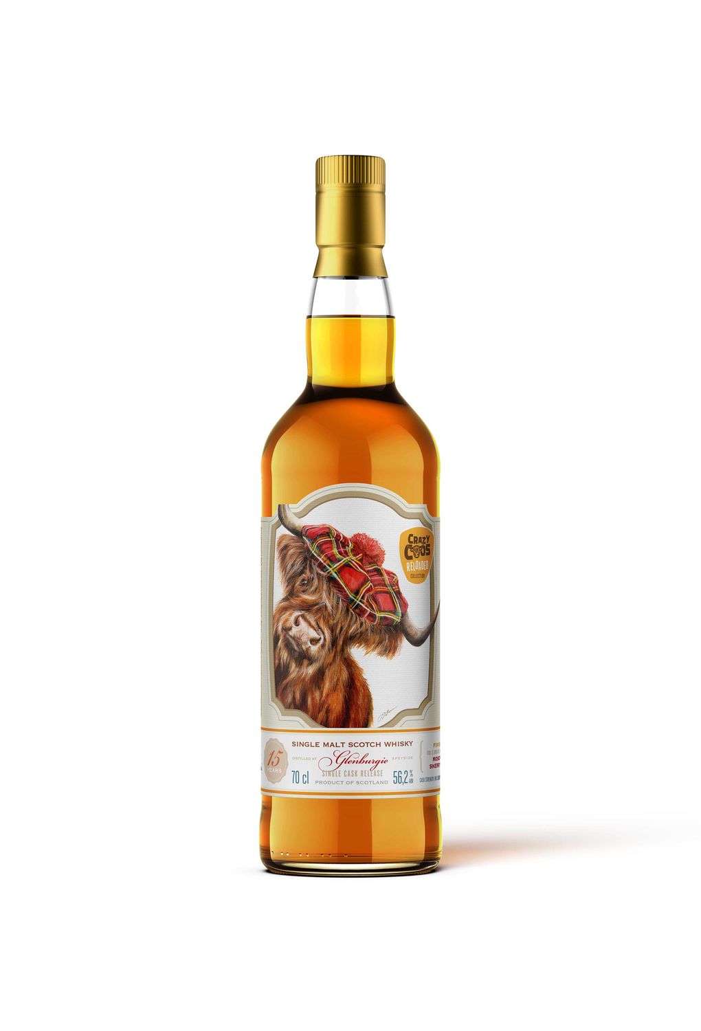 Crazy Coo Reloaded - Glenburgie - 15 Jahre - Finished 15 month in a 1st Fill Moscatel Sherry Cask - 56,2%Vol - 0,7l - 281 Fl.