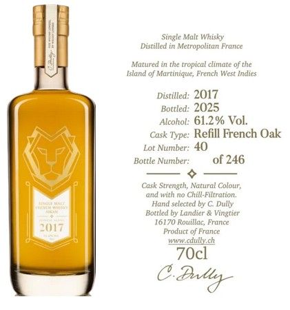 Aikan - French Single Malt 2017 - 8 Jahre Tropical Ageing - Refill French Oak - 61,2% - C. Dully Aikan - French Single Malt 2017 - 8 Jahre Tropical Ageing - Refill French Oak - 61,2% - C. Dully