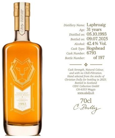 Laphroaig - 31 Jahre - 1993/2025 - Hogshead #6793 - 42,4%