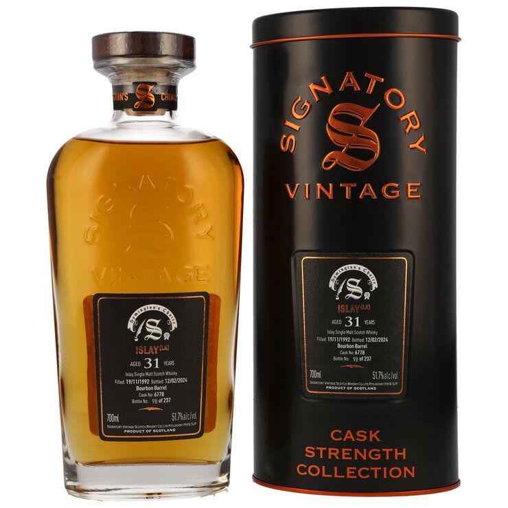 Unnamed Islay 1992/2024 - Signatory Vintage - 31 Jahre - Bourbon Barrel #6778 - 51,7%