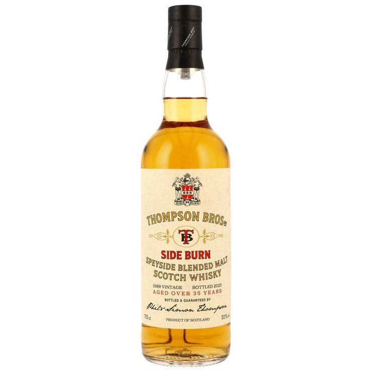 Side Burn - 35 Jahre - 1989/2025 - Ref. Casks - 51% - Thompson Bros. Side Burn - 35 Jahre - 1989/2025 - Ref. Casks - 51% - Thompson Bros.