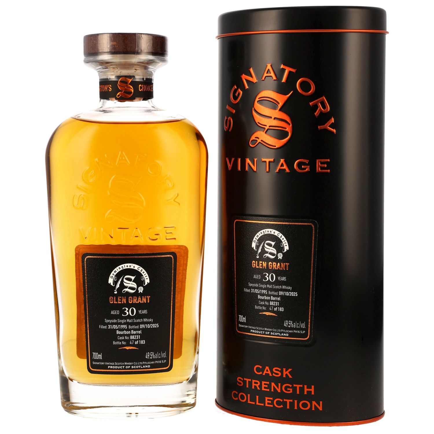 Glen Grant 1995/2025 - 30 Jahre - Bourbon Barrel #88231 - Sig Symingtons Choice - 49,5%