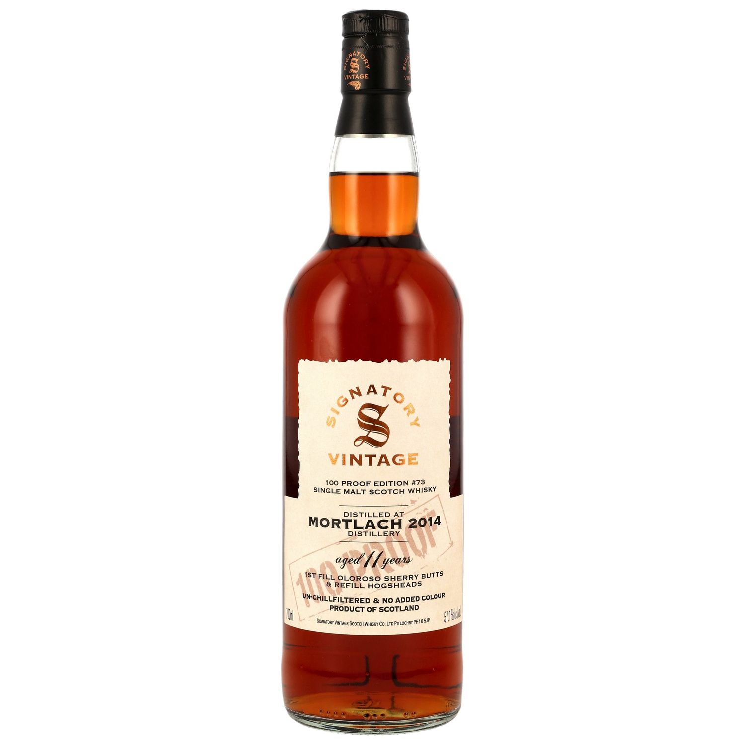 Mortlach - 11 Jahre - SV 100% Proof #73 - 57,1% - 1&2 Fill Sherry butts, Ref. Hogsheads Mortlach - 11 Jahre - SV 100% Proof #73 - 57,1% - 1&2 Fill Sherry butts, Ref. Hogsheads