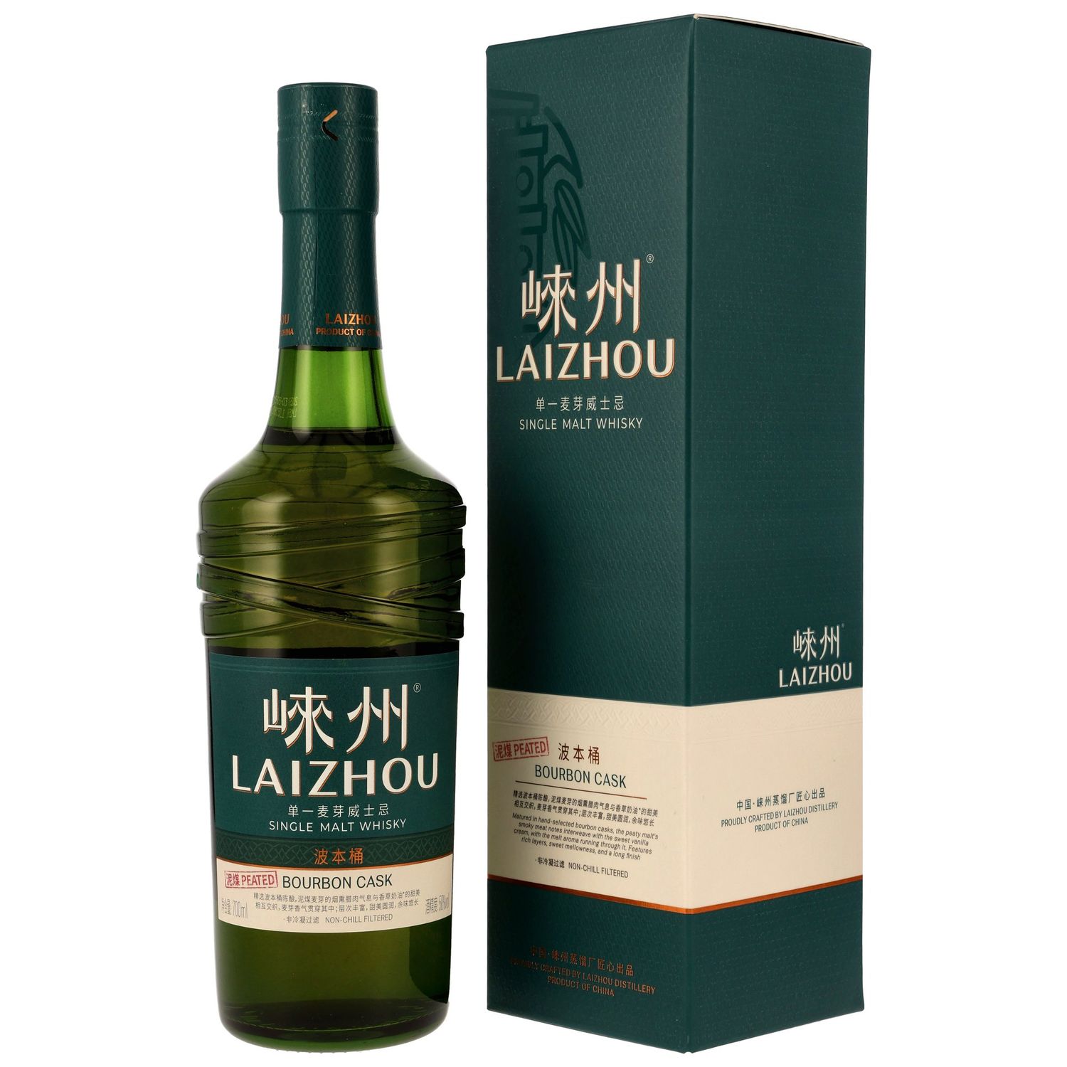 Laizhou Bourbon Cask - Peated Chinese Single Malt Whisky - 50%