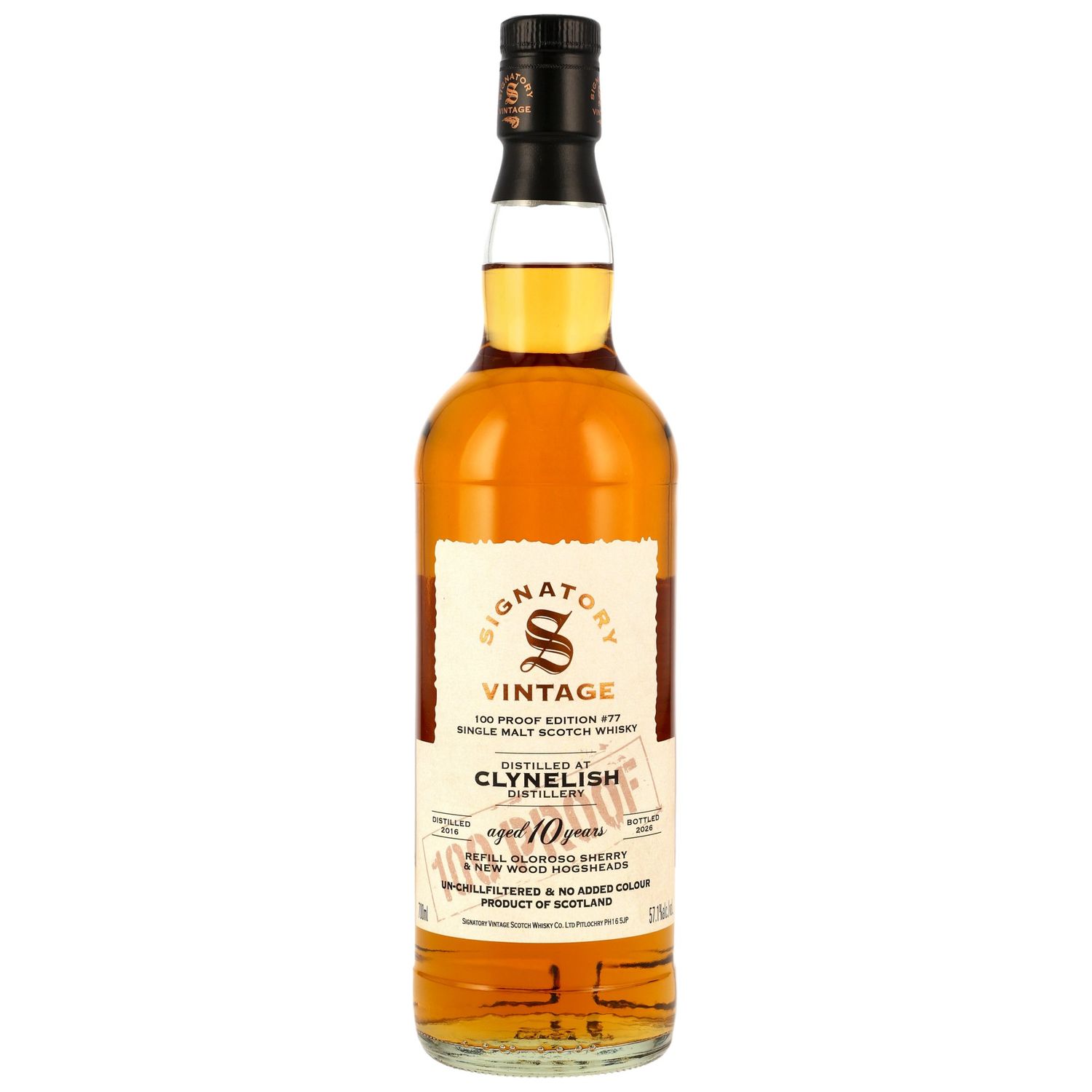 Clynelish - 2016 / 2026 - 10 Jahre - SV 100% #77 - Ref. Oloroso + New Wood - 57,1%
