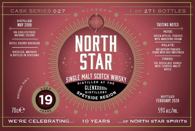 GlenXXxxxx Speyside (GF)  - 2006/2026 - 19 Jahre - 59% - Ref.Sherry Hogshead - North Star