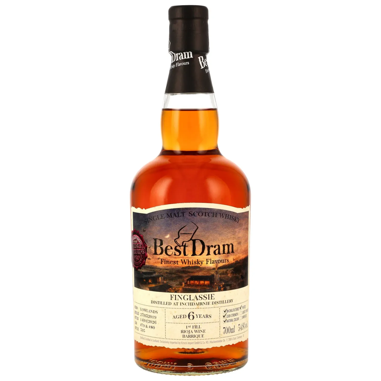 Finglassie - 2019/2026 - 6 Jahre - 1st Fill Rioja Barriques #79 & 80 - (Best Dram)