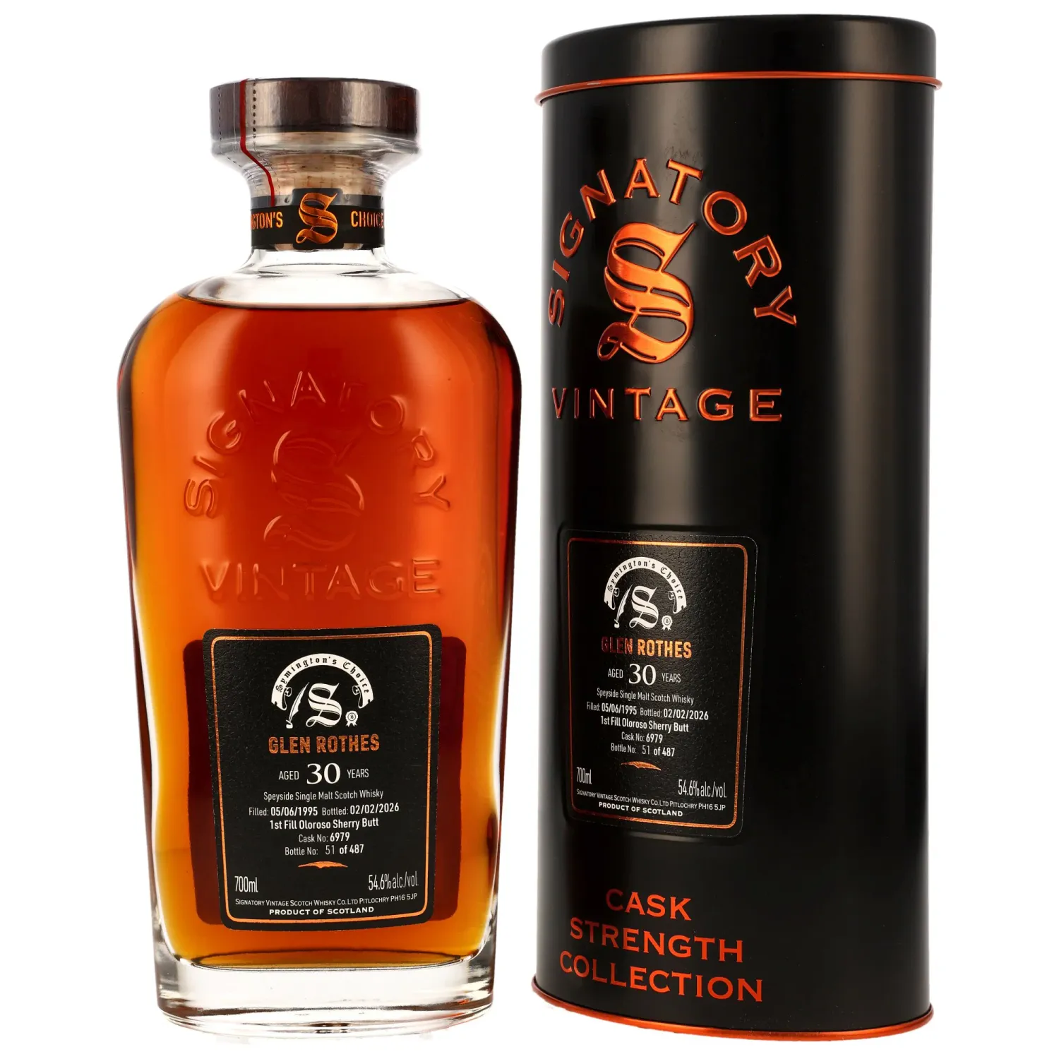 Glenrothes 1995/2026 - 30 Jahre - 1st Fill Oloroso Sherry Butt #6979 - Signatory Symingtons Choice