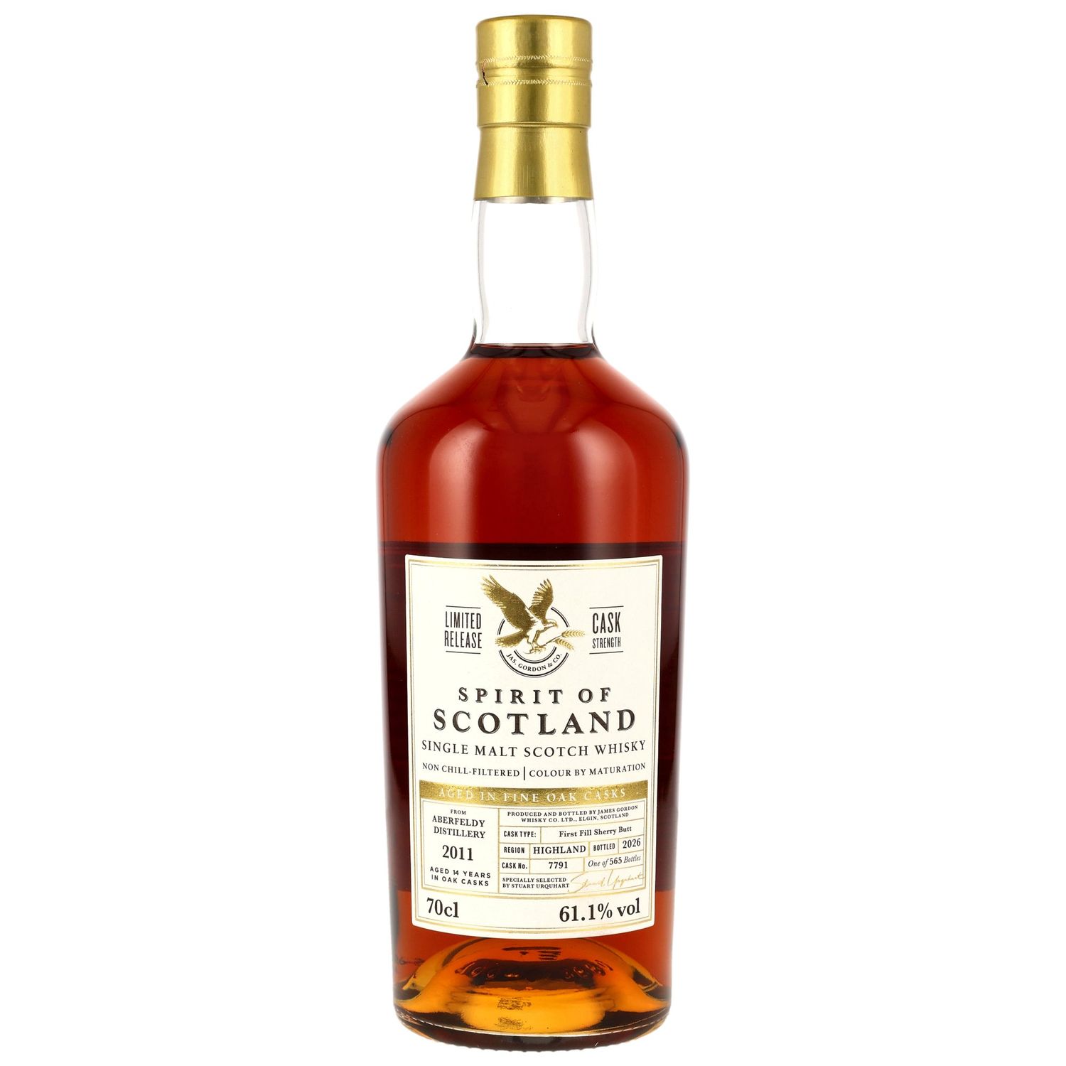 Aberfeldy - 2011/2026 - 14 Jahre - 1st Fill Sherry Butt #7791 - G&M Spirit of Scotland - 61,1%