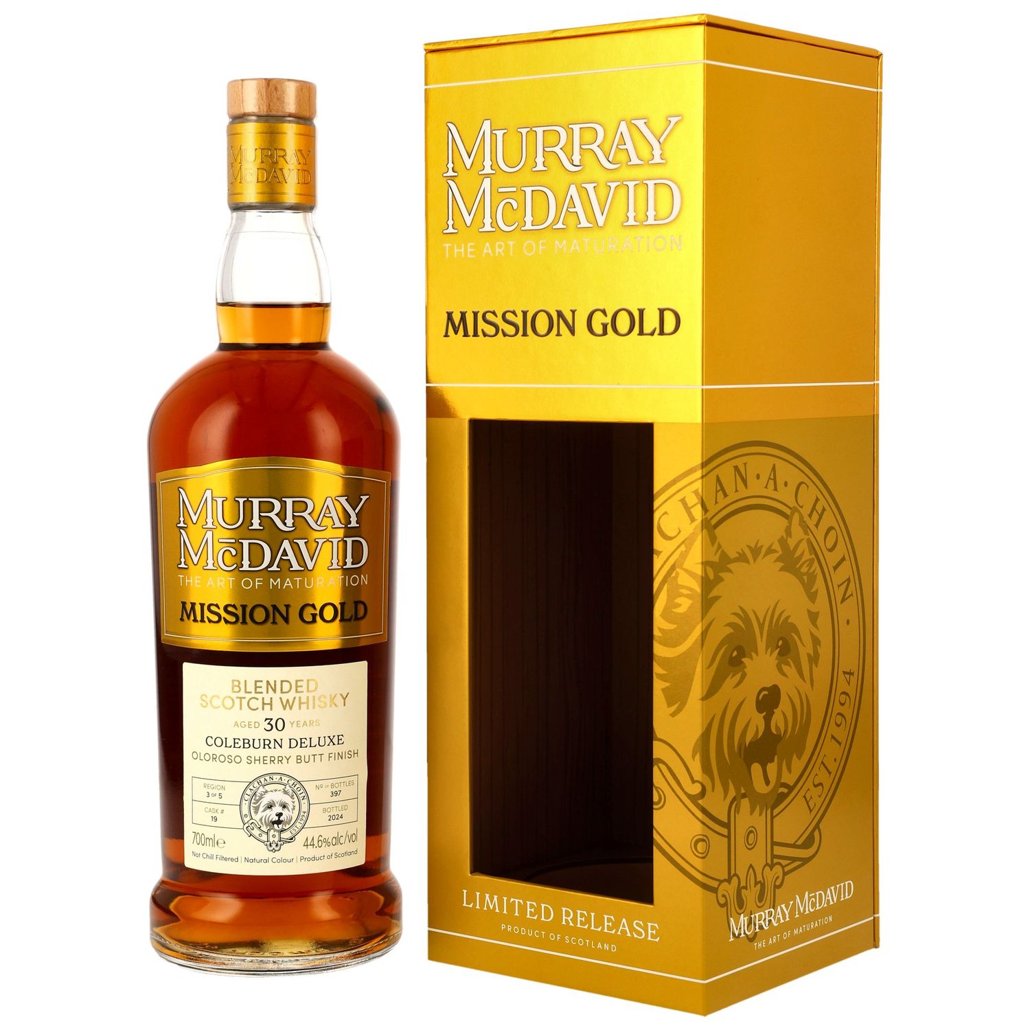 Coleburn Deluxe - 30 Jahre - Blended Scotch Whisky - Oloroso Sherry Butt Finish - 44,6% - Murray McDavid