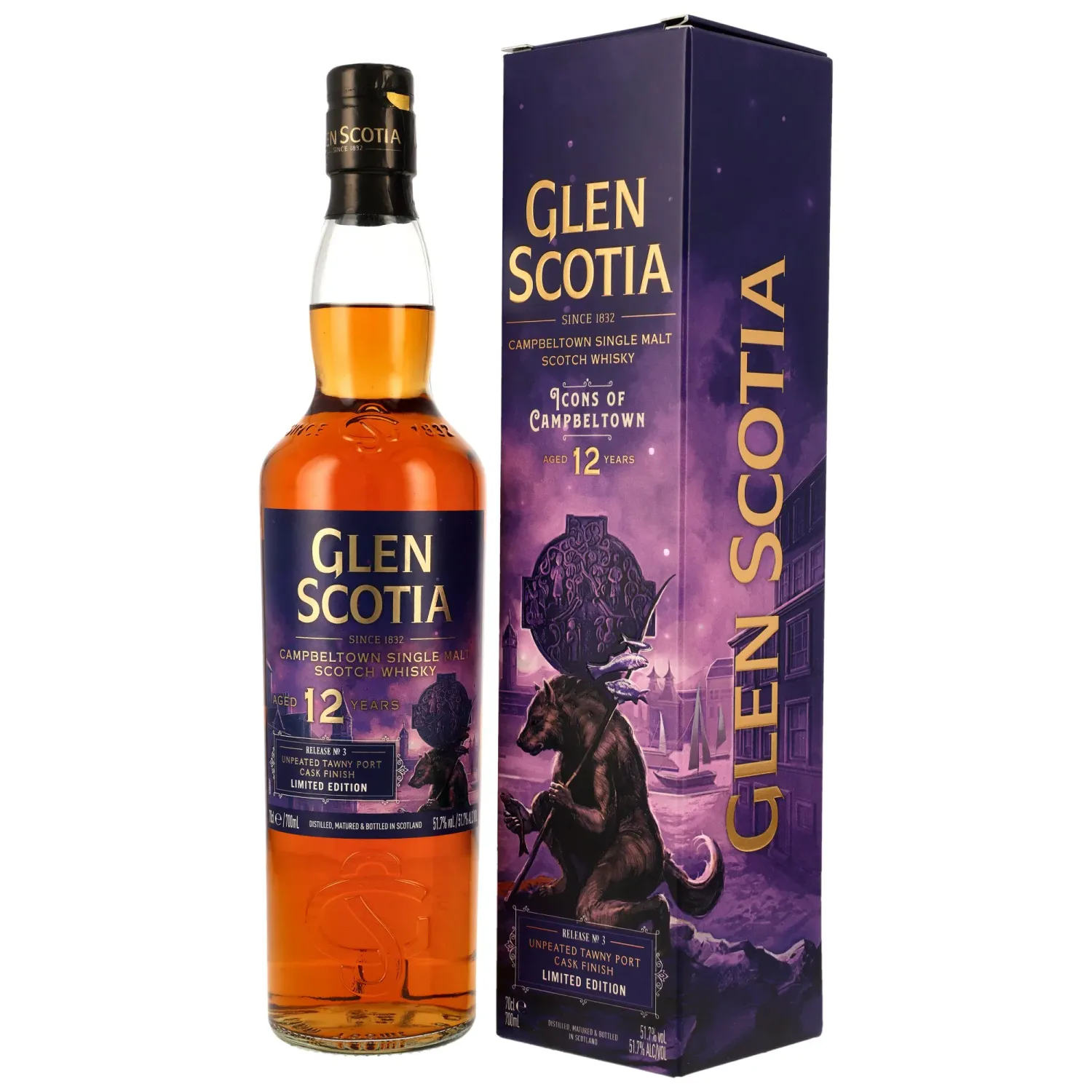 Glen Scotia Glen Scotia "The Wulver" - 12 Jahre - unpeated Tawny Port Finish - 51,7%