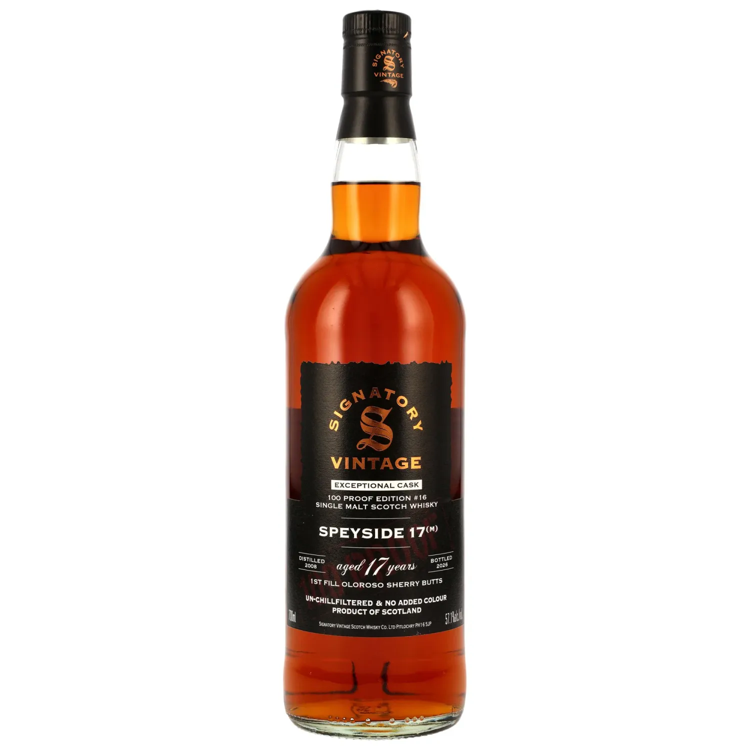 Speyside 17 (M) 2008/2026 - 17 Jahre - 1st Fill Oloroso Sherry Butts - Sig 100 PROOF Exceptional Edition #16 Speyside 17 (M) 2008/2026 - 17 Jahre - 1st Fill Oloroso Sherry Butts - Sig 100 PROOF Exceptional Edition #16