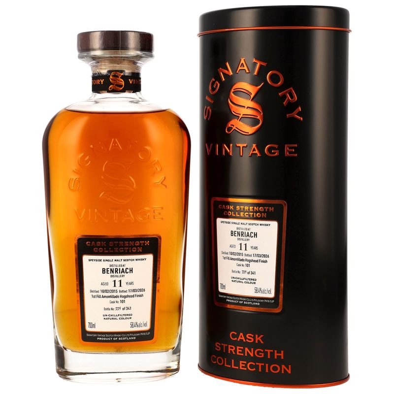Benriach - 2015/2026 - 11 Jahre - 1. Fill Amontillado Sherry Cask Finish #101 - 58,4% Benriach - 2015/2026 - 11 Jahre - 1. Fill Amontillado Sherry Cask Finish #101 - 58,4%
