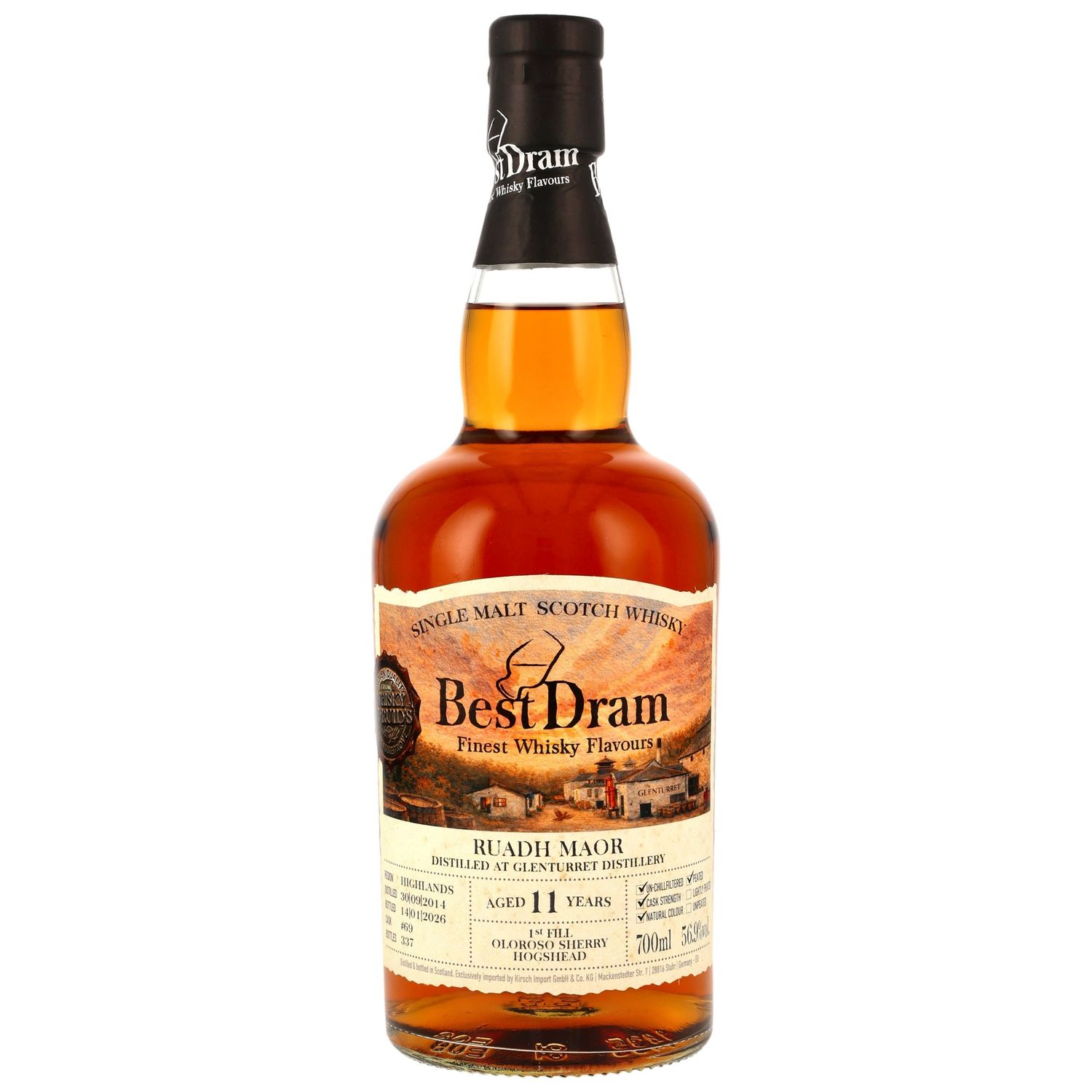 Ruadh Maor - 2014/2026 - 11 Jahre - 1st Fill Oloroso Sherry Hogshead #69 (Best Dram) - 56,9% Ruadh Maor - 2014/2026 - 11 Jahre - 1st Fill Oloroso Sherry Hogshead #69 (Best Dram) - 56,9%