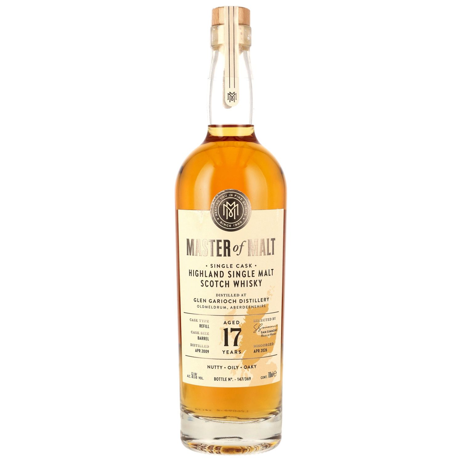 Glen Garioch - 2009/2026 - 17 Jahre - Refill Barrel - 51,1% -Master of Malt Glen Garioch - 2009/2026 - 17 Jahre - Refill Barrel - 51,1% -Master of Malt